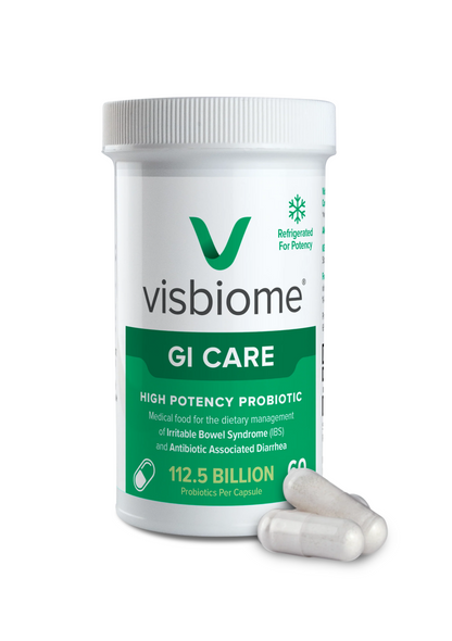 Visbiome® GI Care - High Potency Probiotic - 112.5 Billion CFU Live Probiotics, Original De Simone Formulation, Made in USA, 60 Capsules.